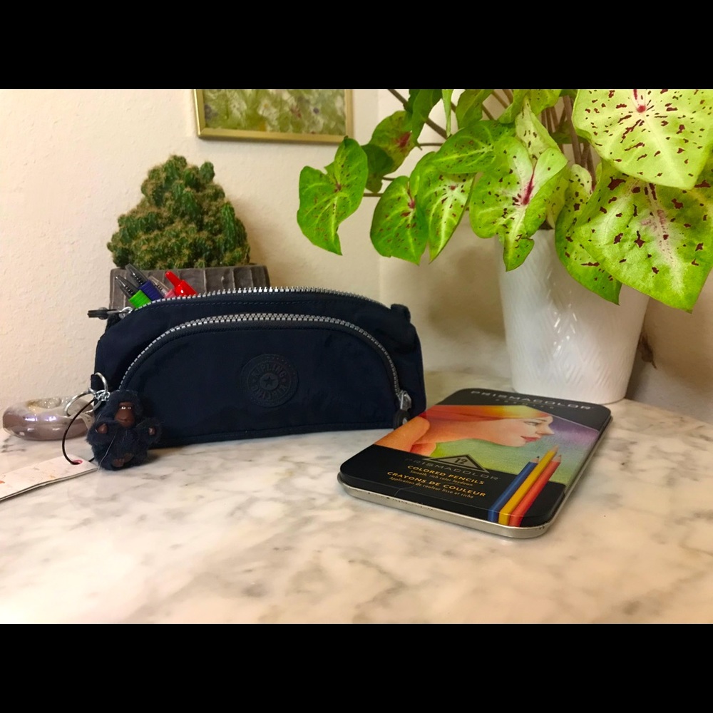 Kipling Cute Pencil Case True Blue / Black